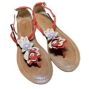 Leather Coach Sandals Size 10